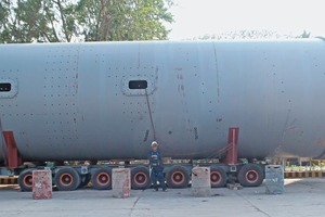 The new mill on its way to the plant