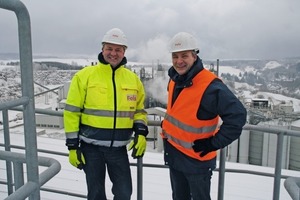 8 Roland Müller, Ecoloop project developer and ­manager, and Bernd Röwert, head of communi­cations Fels-Werke GmbH
