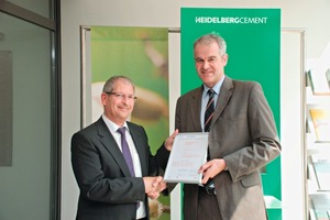 Handing over of the certificate for the integrated management system of HeidelbergCement
