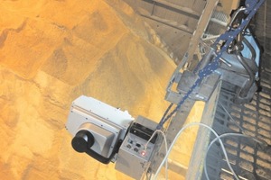 3 The I-Site 8400 laser scanner mounted on a walkway, 12 metres above the indoor stockpile
