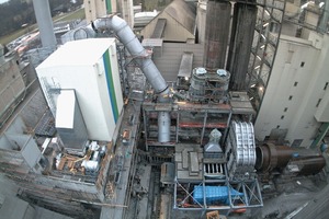 13 The clinker cooler has been hoisted in and the kiln hood is mounted