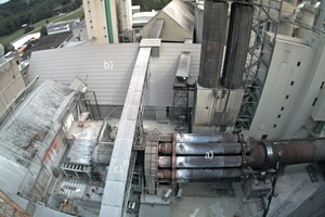 9 View of the ­planetary cooler – the demolition of the burner platform has already begun