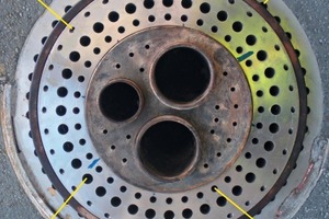 10 Burner injection locations of biosolids and SRF