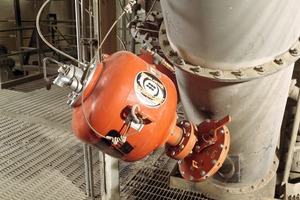 3 Hurricane air cannon at a riser duct