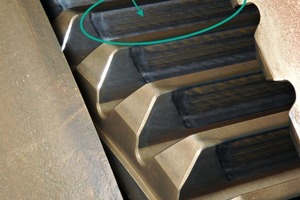 5 Original surface ­pattern still visible on the planet wheels of the second stage