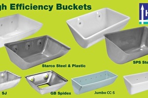 Examples of “High ­Efficiency” elevator buckets