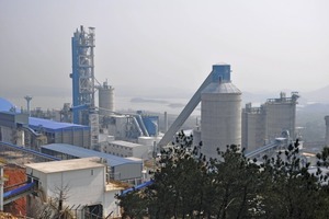 Modern white cement plant in China