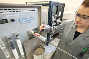 1 Determination of CO2 content and LOI using the Eltra CW 800 analyser in the central laboratory at Ennigerloh