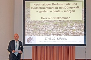 DHG Chairman Alexander Hufgard opens the DHG specialist conference on soil conservation in Fulda on 27 June 2013