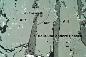 3 Light microscopy of the polished “Klinker­weg” slag specimen after pickling the structure