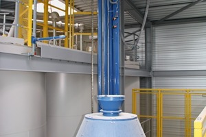 4 The quicklift (behind the 4-way distributor) is the central conveying device of the plant