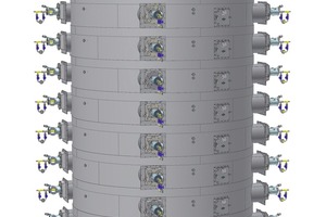 Sketch of the multi-hearth furnace