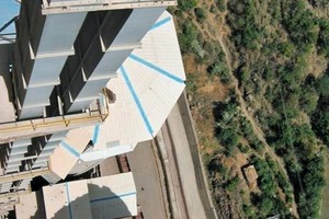 5 Belt bucket elevators feeding ­cement silos (Holcim, St. Genevieve/USA)