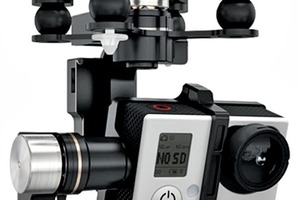 2 GoPro on gyro-­stabilized gimbal