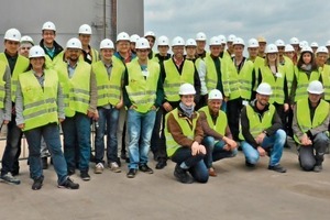 2 The group atop the six-stage preheater tower