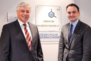 Norbert Schröter, General Manager of the German Construction Chemistry, and Martin Ludescher, the new association´s representative in Brussels