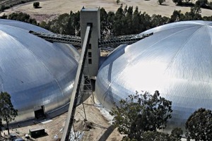 Twin 113 m domes in Lichtenburg/South Africa