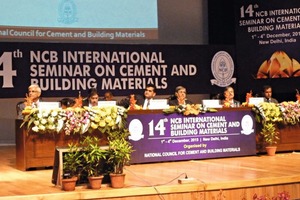 The inaugural board of the 14th NCB International Seminar on Cement & Building Materials in New Delhi/India