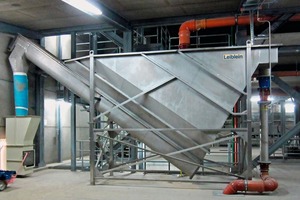 1 Coarse particles of approx. 0.1 to 5 mm are removed in the solids separator