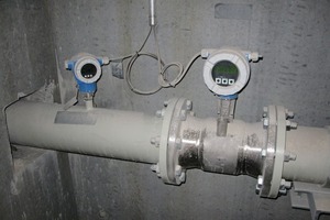 3 Flow and pressure meter with standardized three-button operating system