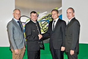 2 From left: Ing. Norbert Mairhofer, MBA; DipI.-Ing. Anton Secklehner (plant manager, Kirchdorfer Zementwerk Hofmann GmbH); Alois Hermandinger and Herbert Scheuringer (both of Scheuch GmbH)