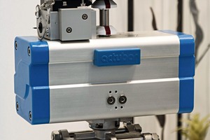 2 actubar pneumatic rack-and-pinion actuator with Siemens positioner and OPOS-interface valve-control assembly