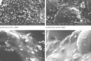 9 ESEM images of the FCPs containing asphalt emulsion 5 min after mixing