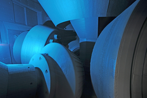 1 The Loesche rollers, which have revolutionised the cement world, at the Silifke cement plant in Turkey