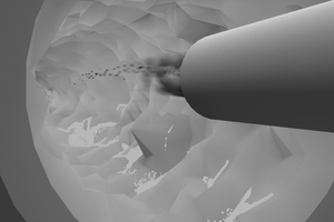 5 Example of a 3D simulation model of a multi-fuel burner in a rotary kiln environment in Blender [1]