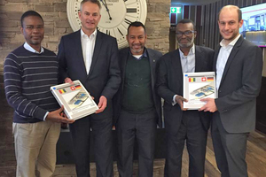 1 Representatives from Les Cimenteries de la Basse-Guinée and Intercem after contract agreement