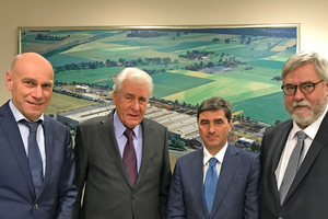 From left: Reiner Furthmann (MD Technology), Franz-W. Aumund (President), Dr. Pietro de Michieli (MD Sales), and Dr. Volker Brandenburg (MD Finance)