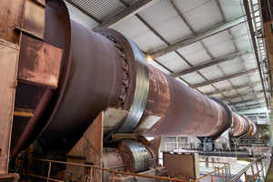 8 The rotary kiln can be fed with up to 700 tyres per hour