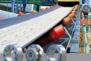 3 Frictional connections are mainly shaft-hub connections in drives of, for example, belt conveyors in the construction materials industry. In the picture, bottom from left: HSD shrink disk, FKH flange coupling, HYD hydraulic shrink disc