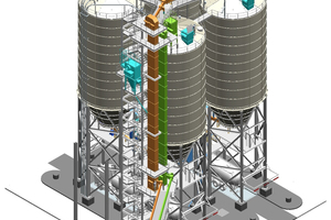 General layout of the four new silos