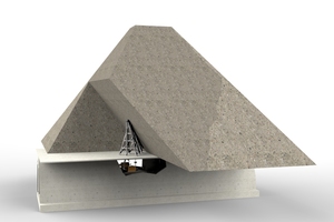 Installation of Blaster sword nozzles units on each of the hoppers located above each vibrating feeder