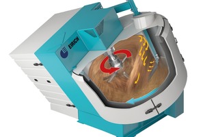 7 Eirich mixer with inclined mixing pan