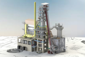 CAD image of the kiln layout