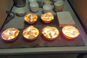 3 Burning test performed in electrical muffle up to 1300°C