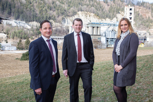w&p Zement (f.l.t.r.): As directors of w&p ­Zement Florian Salzer, Peter Ramskogler and Jerneja Potocnik will use the regional roots of the company as a driver of innovation