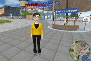 2 The ZKG editor Anke Bracht in the entrance area of the Aggregate