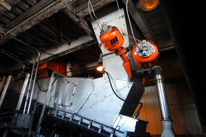 1 Air cannons deliver a controlled burst of compressed air to dislodge material buildup