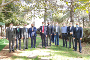 During the signing ceremony for the grey-to-white cement conversion project