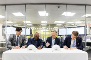 The Coolbrook and ABB signing at the Imperial College in London