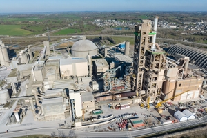 Global view of the Lafarge France cement plant Saint-Pierre-La-Cour