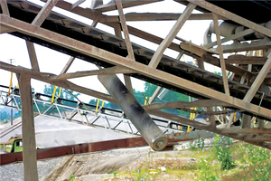 1 Unguarded return rollers over walkways can fall and produce a serious hazard