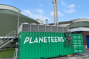 5 Planeteers’ modular reactor technology at the wastewater treatment plant in Hetlingen, Germany. Summer 2024