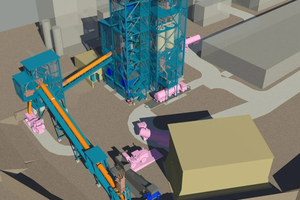 View of the demonstration plant at the Schwenk cement works in Allmendingen