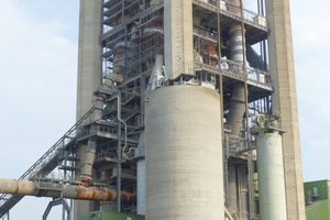 2 View of the heat preheater tower