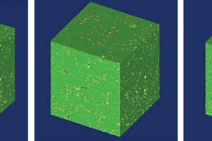 10 3D distributions of the pore structure in control cement paste (a) and modified mortars incorporating 1% (b) and 5% (c) silane at 7 d