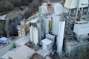 1 Aerial view of the new wood dust preparation plant at Köhler Kalk in Germany – implemented by Knoblinger